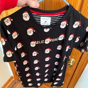 Denim and flower Ricky Singh size large boys size 13/14 feliz navidad t shirt